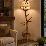 آباژور سالنی شاخ گوزن مدل دو شاخ   Lampshade-model-3