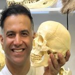 جمجمه انسان مدل دو قسمتی رنگ سفید استخوانی skull-human-model-1 - Image 2